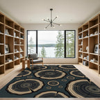 Wood Slice Circles Nature Texture Rug