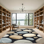 Smooth River Stones Gradient Background Rug
