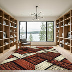 Woven Braided Amber Wood Pattern Rug