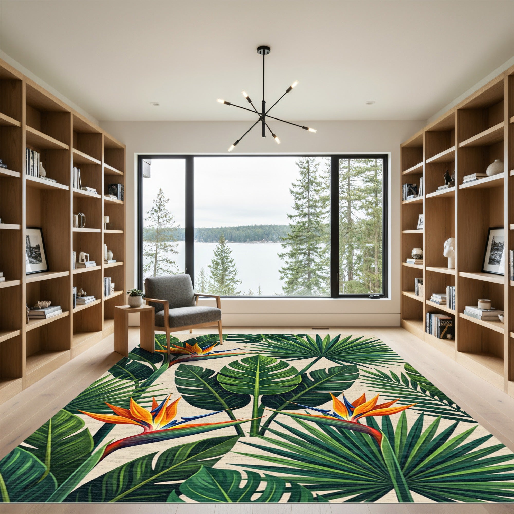 Vibrant Bird Of Paradise Foliage Rug