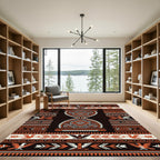 Earthy Geometric Southwest Eagle Diamond Rug