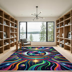 Cosmic Eye Galaxy Swirl Radiant Art Rug
