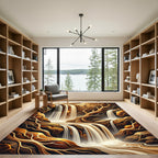 Golden Waterfall Organic Roots Rug