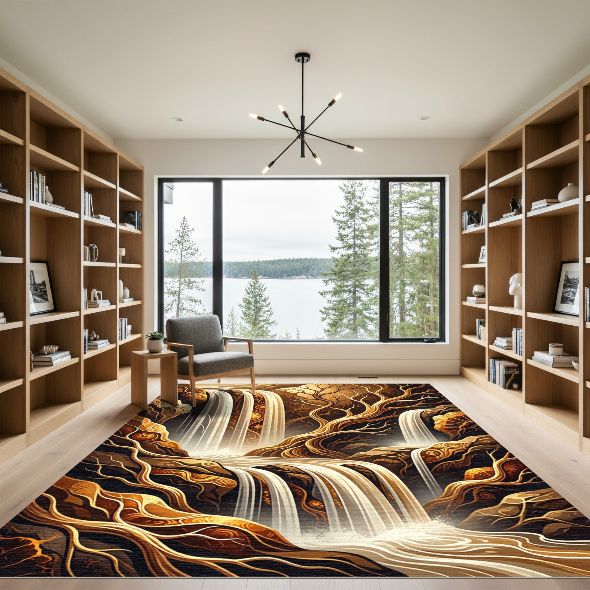 Golden Waterfall Organic Roots Rug
