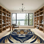 Majestic Golden Tiger Portrait Rug
