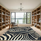 Bold Zebra Stripe Monochrome Contrast Rug