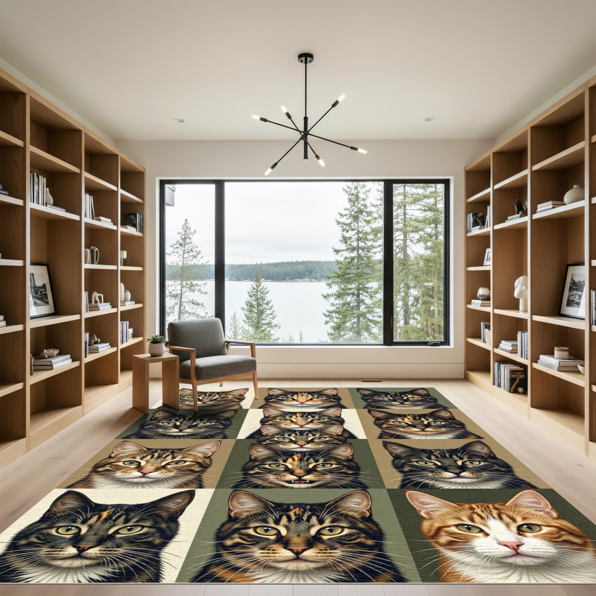 Tabby Cat Collage Portrait Rug