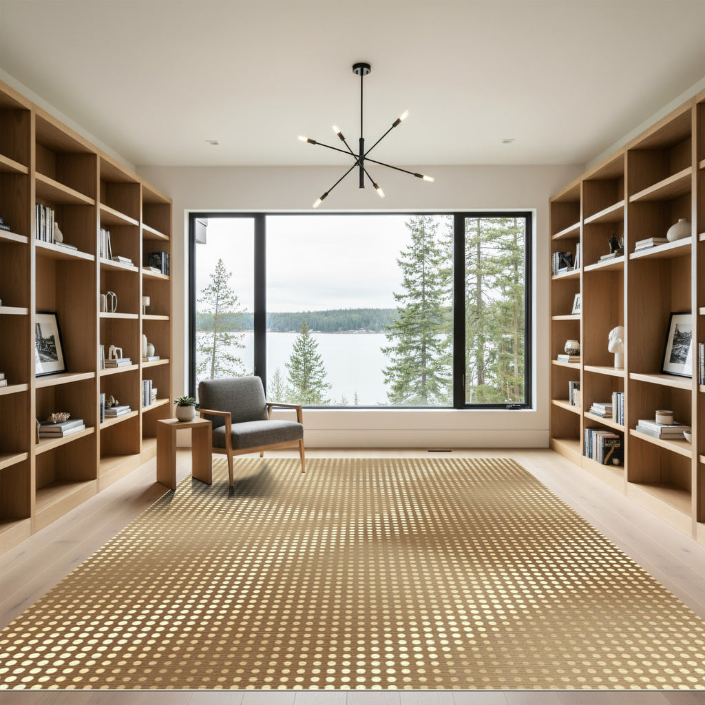 Golden Dot Halo Rug