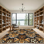 Leopard Faces Ocelot Spots Composed Rug