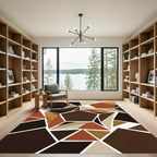 Geometric Earth Tone Starburst Rug