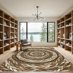Braided Earth Tone Spiral Rug