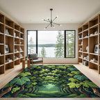 Lush Green Vineyard Arch Way Rug