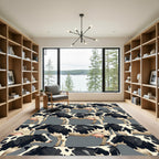 Black and White Holstein Cow Herd Rug