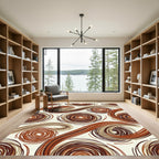 Earthy Swirls Abstract Rug