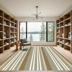 Earthy Tones Vertical Stripe Arrangement Rug
