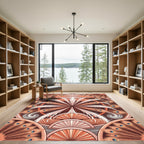 Art Deco Peacock Feather Mandala Rug
