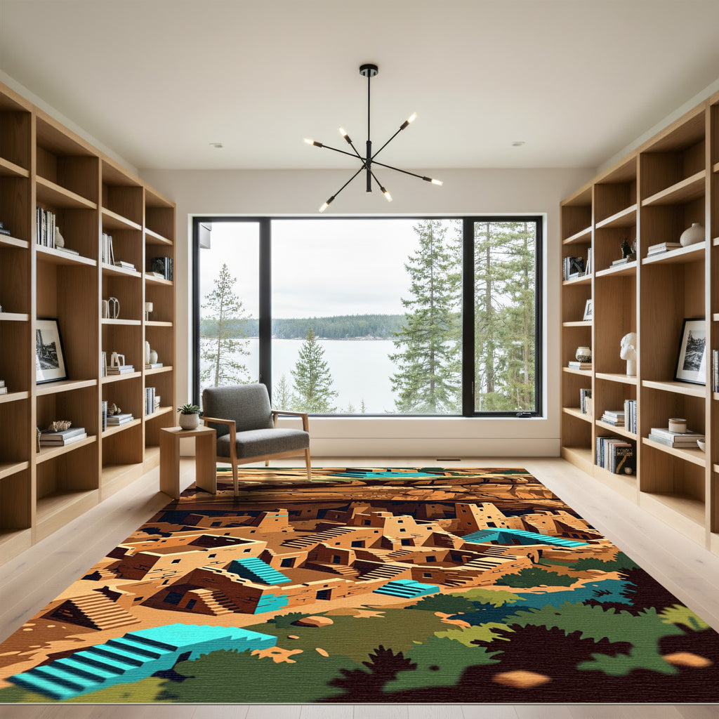 Terracotta Canyon Pueblo Steep Staircase Rug