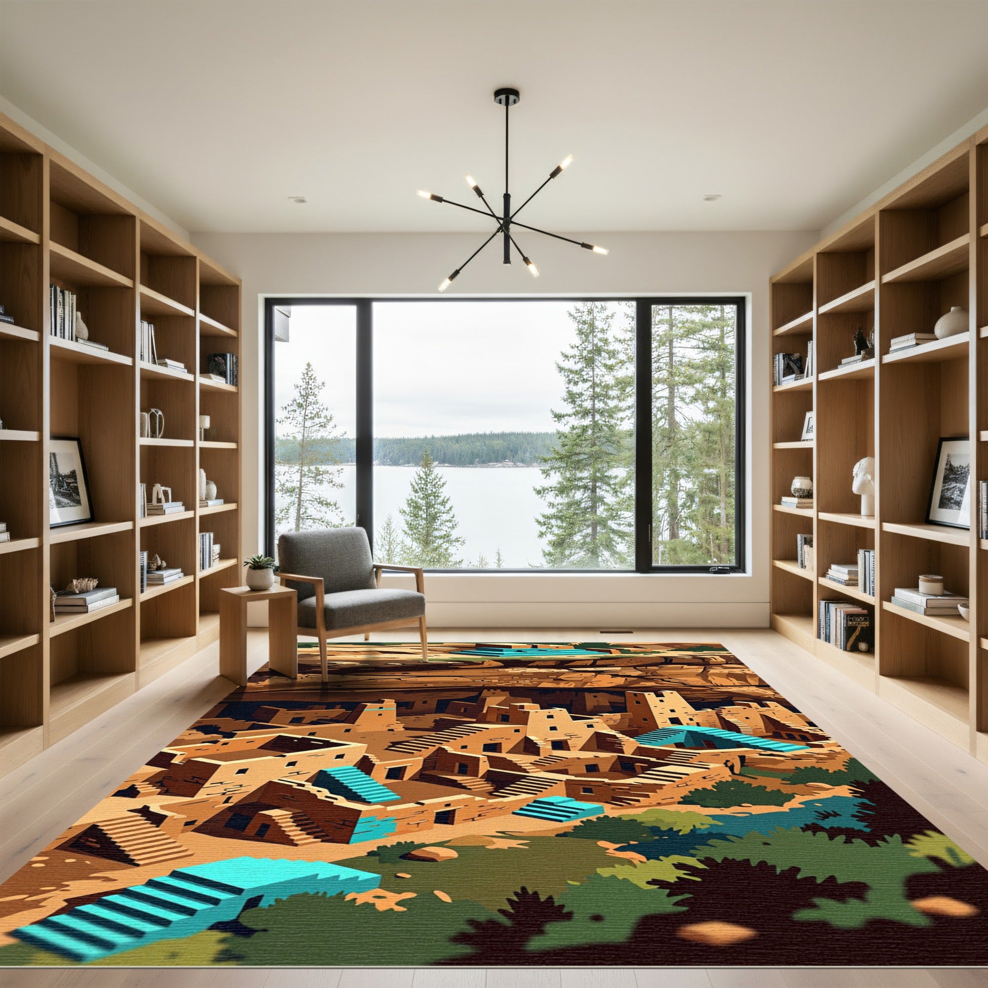 Terracotta Canyon Pueblo Steep Staircase Rug