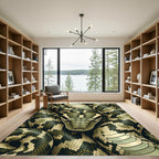 Emerald Snake Skin Texture Rug