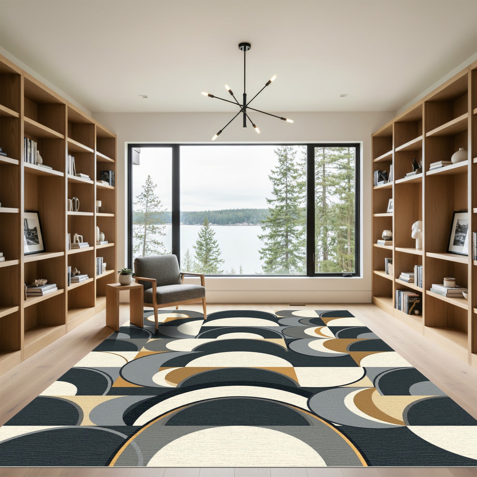 Mid Century Arcs And Arches Rug