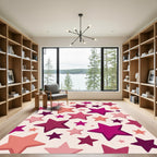 Pink Hues Scattered Starburst Rug