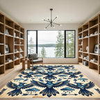 Bold Sapphire Eagle Storm Clouds Rug