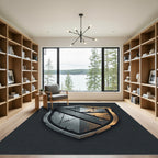 Shattered Steel Shield Metallic Crest Rug