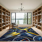 Electric Speedometer Bolt Graphic Rug