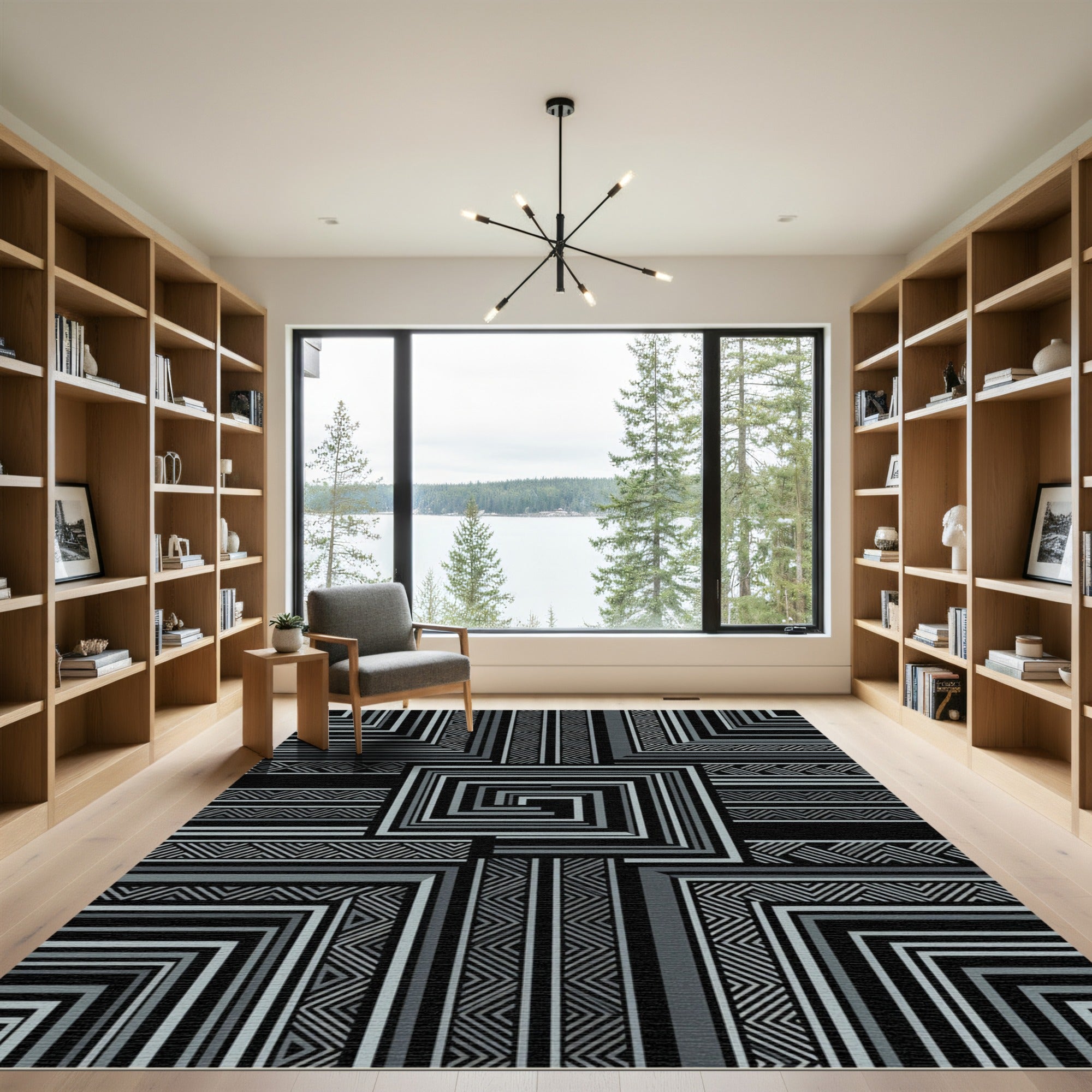 Monochromatic Geometric Square Lattice Rug