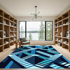 Escher Infinite Blue Stairs Rug