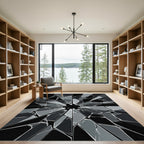 Shard Splintered Glass Monochrome Radiance Rug