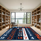 Bold Mid Century Modern Scoreboard Art Rug