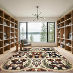 Boho Puppy Dreamcatcher Floral Rug