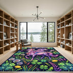 Stellar Unicorn Clover Fantasy Meadow Rug