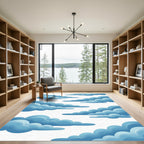 Floating Azure Cloudscape Sky Rug