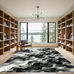 Ink Wash Mountain Scroll Rug