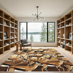Earthy Serengeti Gazelle Herd Art Rug