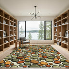 Pebble Cluster Earthy Tone Stones Rug