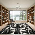 Monochromatic Desert Cactus Cluster Rug