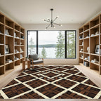 Brown Woven Diamond Lattice Rug
