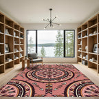 Rustic Boho Arrow Mandala Medallion Rug
