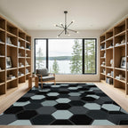 Monochromatic Hexagon Tiling Rug