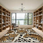 Safari Leopard Spot Animal Face Rug