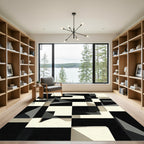 Monochromatic Geometric Block Arrangement Rug