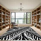 Monochromatic Bold Zebra Stripes Rug