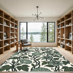 Sage Green Floral Vine Repeats Rug