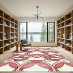 Soft Rose Draped Swag Curtain Backdrop Rug