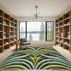 Emerald And Grey Dynamic Stream Rug