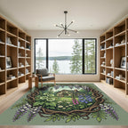 Wisteria Arch Cottage Garden Botanical Rug