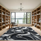Liquid Chrome Organic Flow Rug